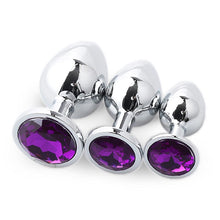 Kit anal diamant en métal violet-Le Royaume Du Plug