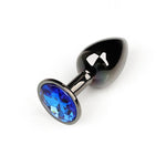 Plug anal bijou en acier inoxydable bleu sombre-Le Royaume Du Plug