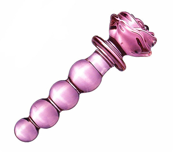 LE ROYAUME DU PLUG™|<b>Plug anal en cristal de verre rose</b>