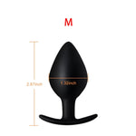 Plug anal en silicone noir taille M-Le Royaume Du Plug