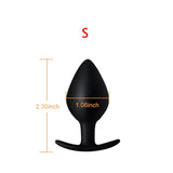 Plug anal en silicone noir taille S-Le Royaume Du Plug
