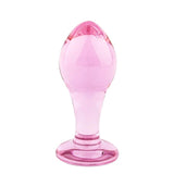 Plug anal en verre Lovely Pink forme 4-Le Royaume Du Plug