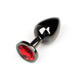 Plug anal moyen bijou rouge en acier inoxydable-Le Royaume Du Plug