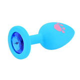 Plug anal silicone pattes de chat bleu foncé-Le Royaume Du Plug