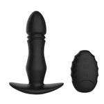 Plug anal vibrant en silicone noir sans boîte de rangement-Le Royaume Du Plug