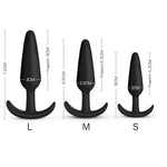 Tailles de Plug anal silicone noir taille-Le Royaume Du Plug